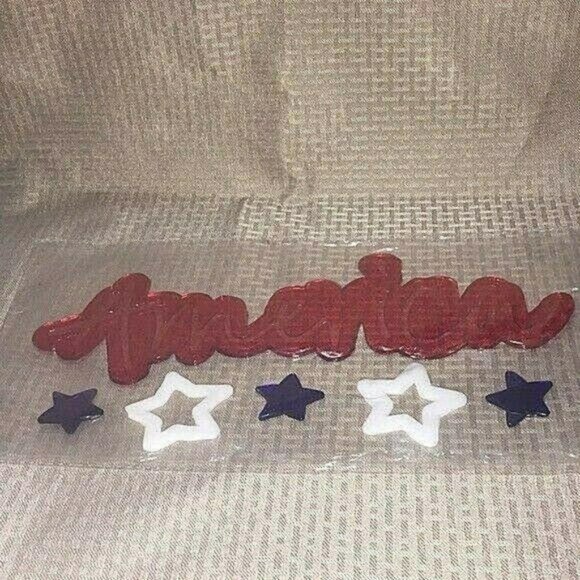 Patriotic American Stars gel‎ Window Decor - Picture 1 of 6